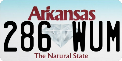 AR license plate 286WUM