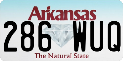 AR license plate 286WUQ