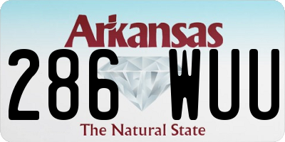 AR license plate 286WUU