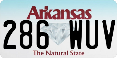 AR license plate 286WUV