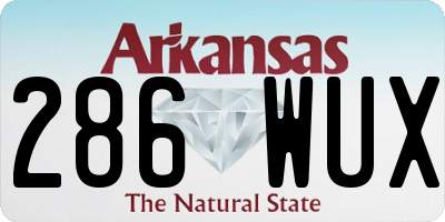 AR license plate 286WUX