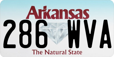AR license plate 286WVA