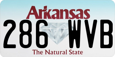 AR license plate 286WVB