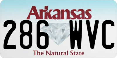 AR license plate 286WVC