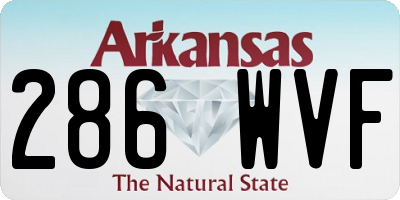 AR license plate 286WVF