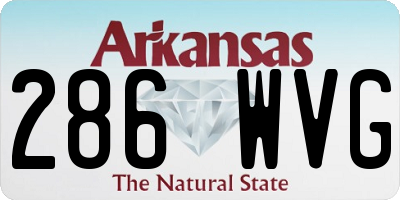 AR license plate 286WVG