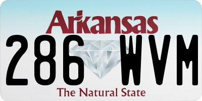 AR license plate 286WVM