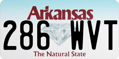 AR license plate 286WVT