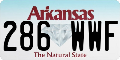 AR license plate 286WWF