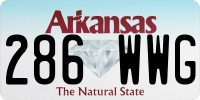 AR license plate 286WWG