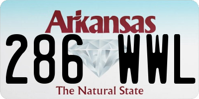 AR license plate 286WWL