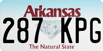 AR license plate 287KPG