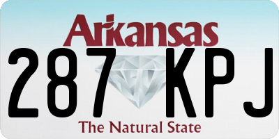 AR license plate 287KPJ