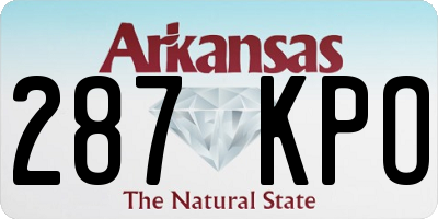 AR license plate 287KPO