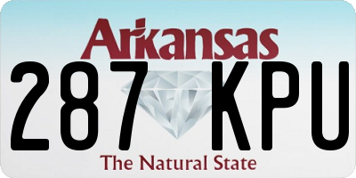 AR license plate 287KPU