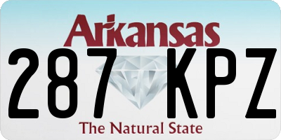AR license plate 287KPZ