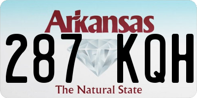 AR license plate 287KQH
