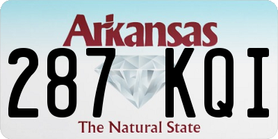 AR license plate 287KQI