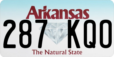 AR license plate 287KQO