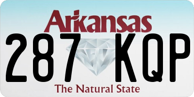 AR license plate 287KQP
