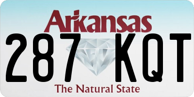 AR license plate 287KQT