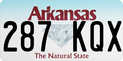 AR license plate 287KQX