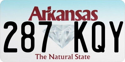 AR license plate 287KQY