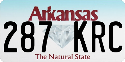 AR license plate 287KRC