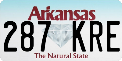 AR license plate 287KRE