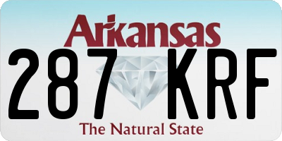 AR license plate 287KRF