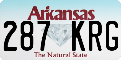 AR license plate 287KRG