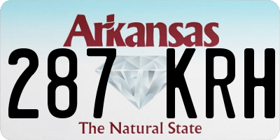AR license plate 287KRH