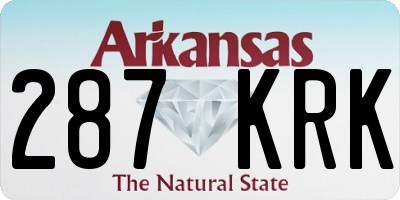 AR license plate 287KRK