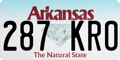 AR license plate 287KRO