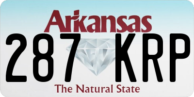 AR license plate 287KRP