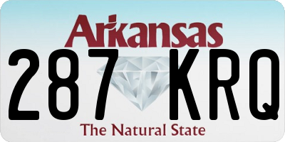 AR license plate 287KRQ