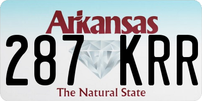 AR license plate 287KRR