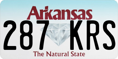 AR license plate 287KRS