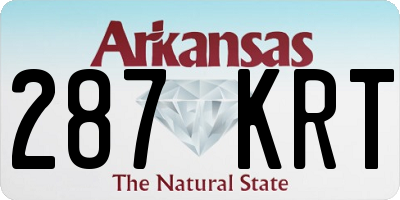 AR license plate 287KRT