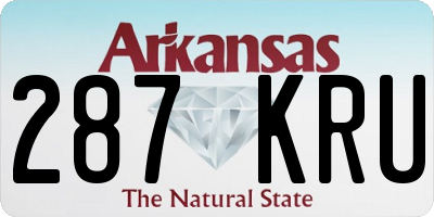 AR license plate 287KRU