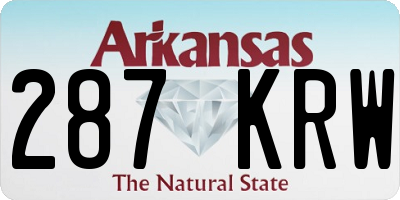 AR license plate 287KRW