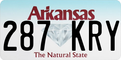 AR license plate 287KRY