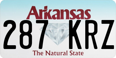 AR license plate 287KRZ