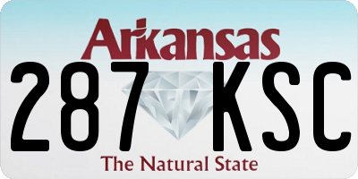 AR license plate 287KSC