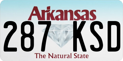 AR license plate 287KSD