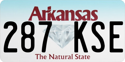 AR license plate 287KSE