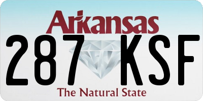 AR license plate 287KSF
