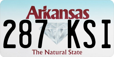 AR license plate 287KSI