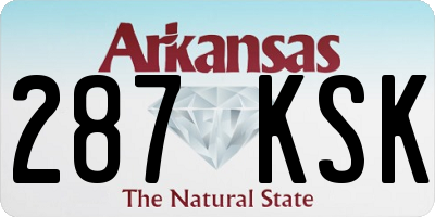 AR license plate 287KSK