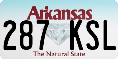 AR license plate 287KSL